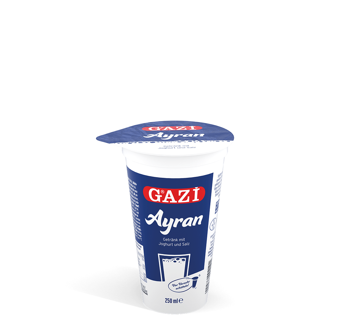 Ayran
Getränk mit Joghurt & Salz 
250ml Becher