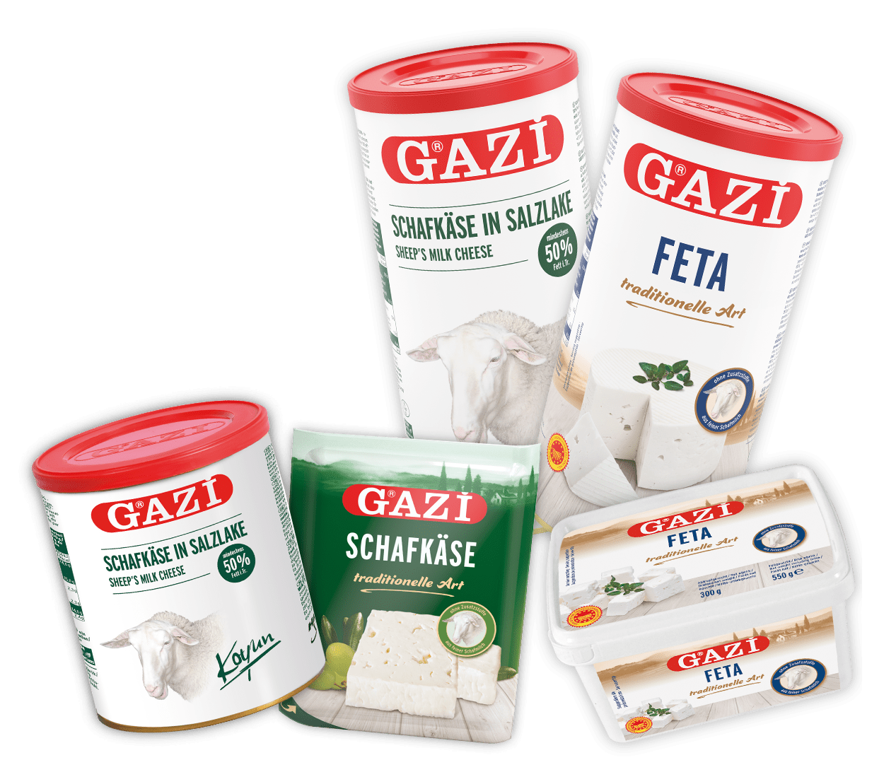 GAZi Klassik Schafkäse Weichkäse Verpackungen