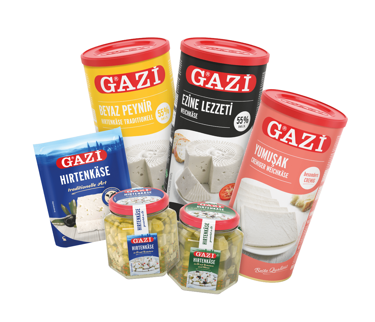 GAZi Klassik Hirtenkäse Banner Verpackungen