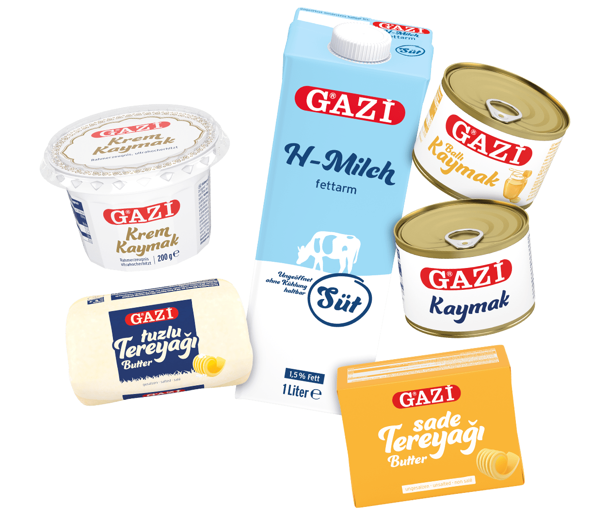 GAZi Klassik Milch Rahm Butter Packagings