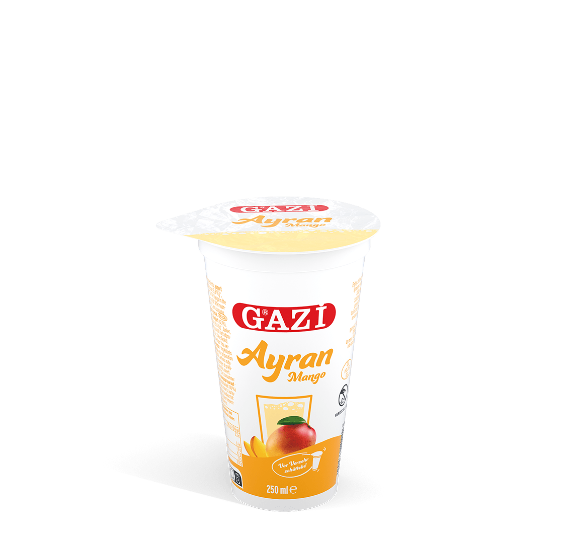 GAZİ Ayran Getränk mit Joghurt & Mangozubereitung