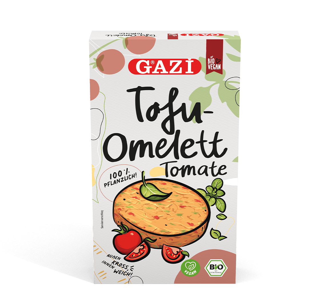 GAZi Vegan Tofu-Omelett Tomate